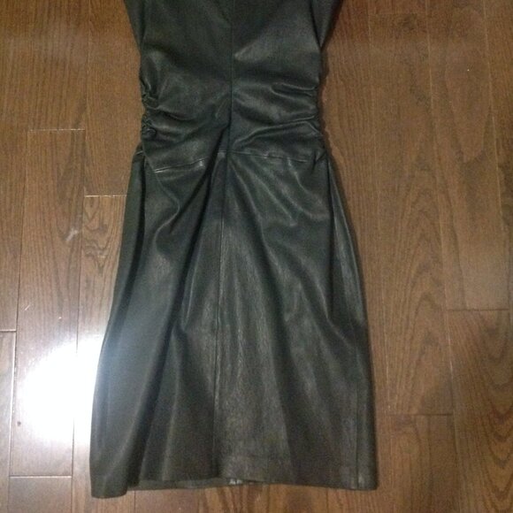 Brand New Theory Leather Dress LBD - Picture 4 of 4